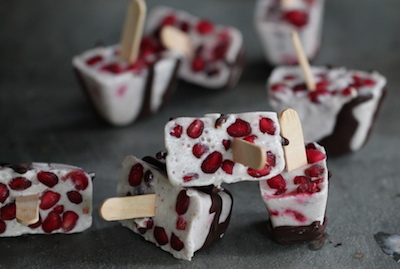 Coconut raspberry pomegranate snacks for kids